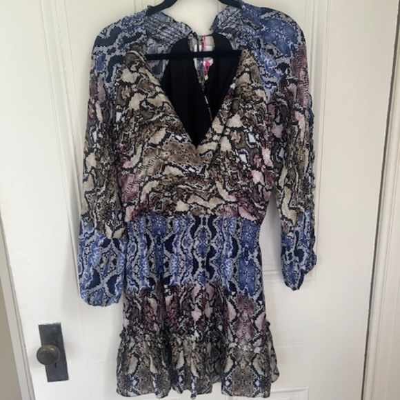 NWT PARKER Gladis Snake Skin Print Silk Dress, Sz S - Picture 3 of 6